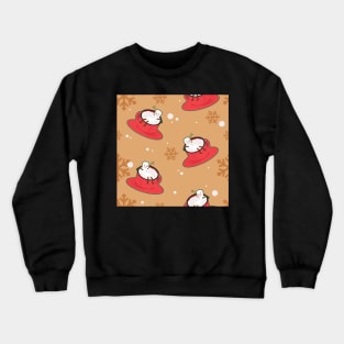 A Cup of Snow Pattern Crewneck Sweatshirt